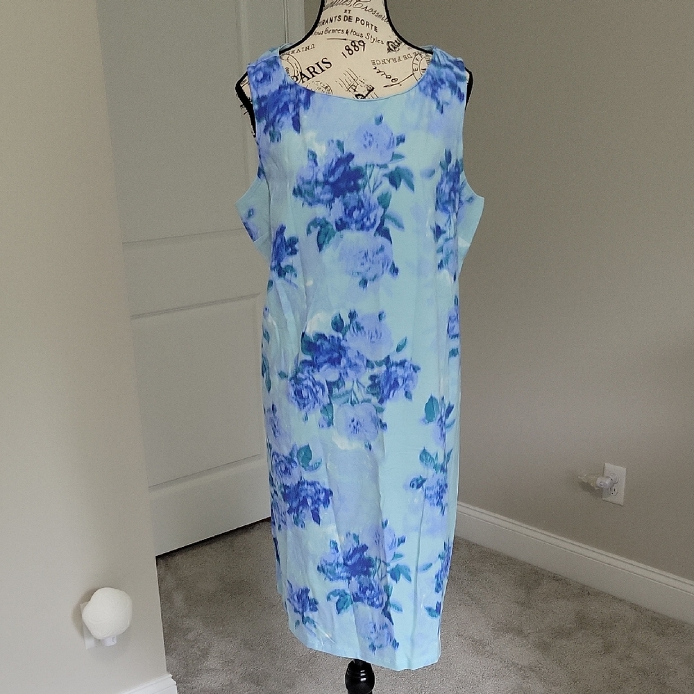 Isaac Mizrahi Blue Sleeveless Sheath Dress for Weddings